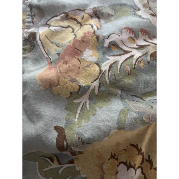 Pottery Barn Vanessa Floral & Blue Standard Pillow Cover Shams Linen Blend LOT - Picture 9 of 9